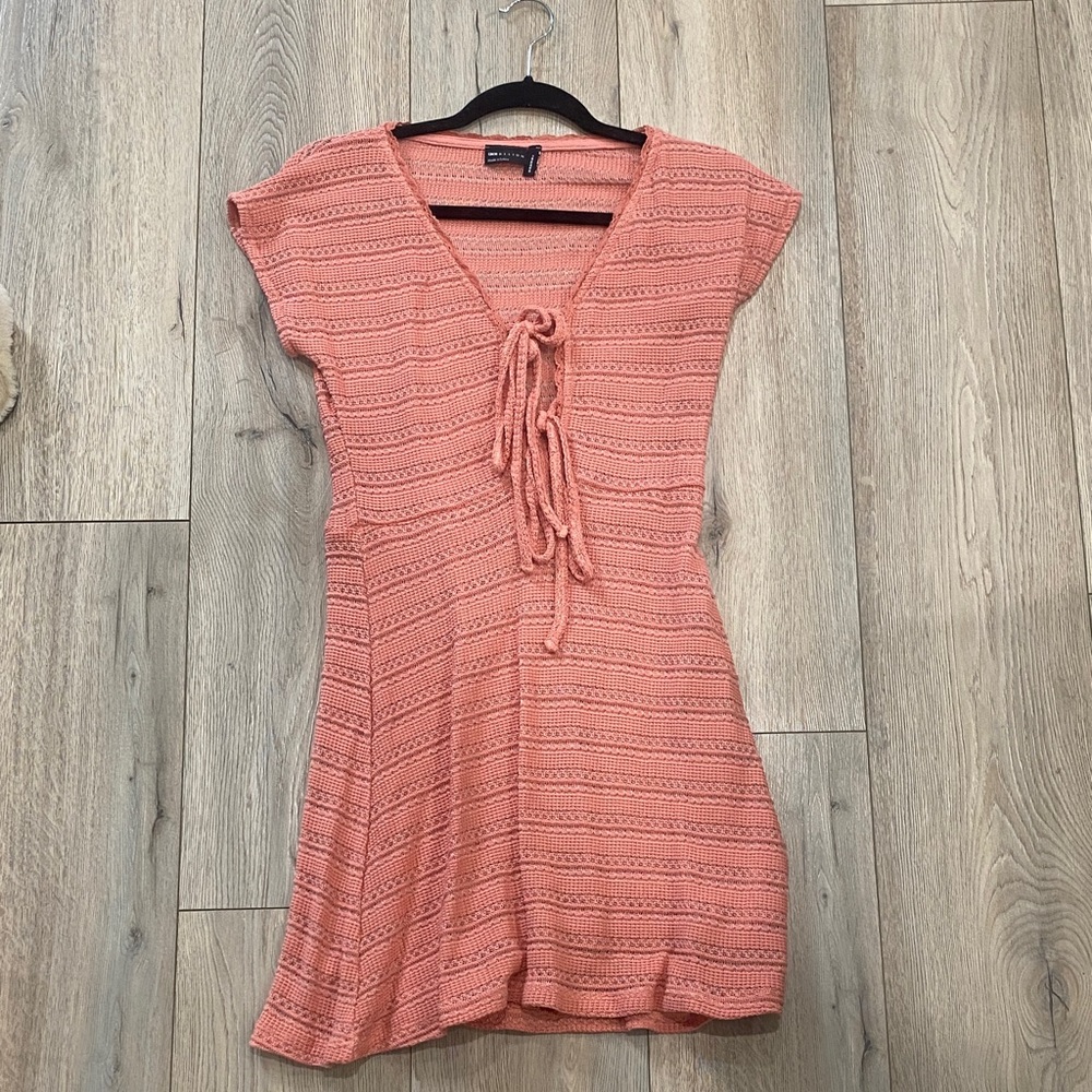 ASOS Coral Mini Dress - Picture 2 of 4